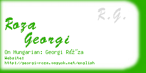 roza georgi business card